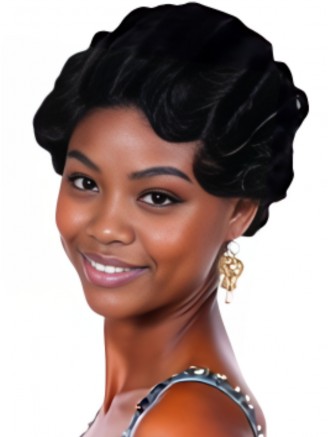 Wholesale 6 Inch Short Afro Curly Synthetic Wig for Black Women – Natural Black Wavy Hair