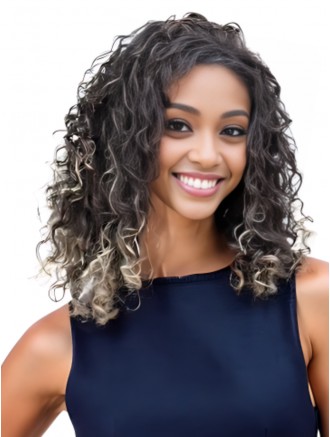 14 Inch Gray Ombre Curly Wig for Women – Synthetic Capless Wig for Events & Cosplay Wholesale