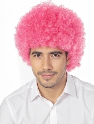 8 Inch Pink Fluffy Afro Clown Wig – Synthetic Capless Wig for Cosplay & Party Wholesale