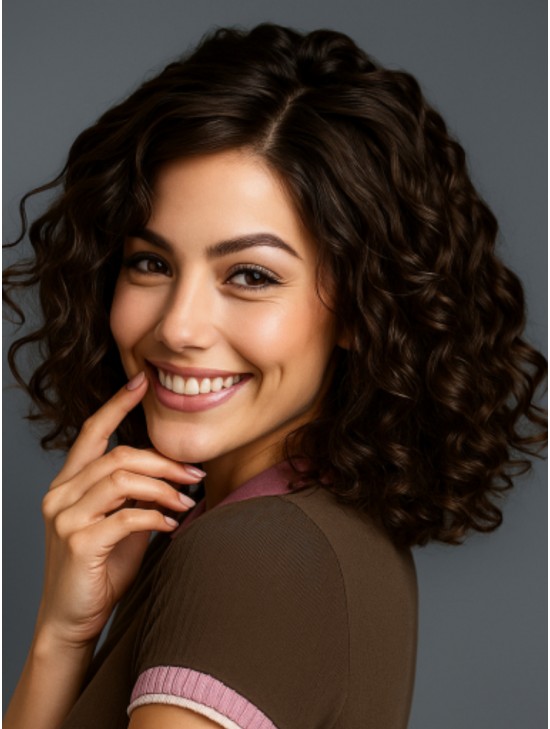 12" Curly Remy Human Hair Wig with Bangs | Shoulder Length Lace Front Wholesale Wig 12" Curly Remy Human Hair Wig with Bangs | Shoulder Length Lace Front Wholesale Wig