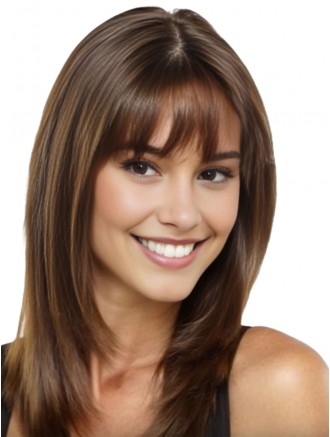 Wholesale Long Straight Human Hair Wig – 20 Inch Layered Cut Brown Remy Wig for Salons & Retailers Wholesale Long Straight Human Hair Wig – 20 Inch Layered Cut Brown Remy Wig for Salons & Retailers