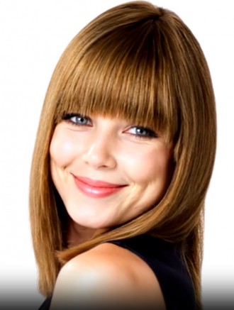 Wholesale 14 Inch Brown Bob Wig with Fringe – Remy Human Hair Lace Front Mono Top Wig