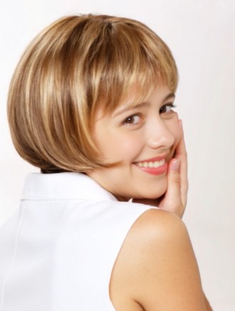 Wholesale 8 Inch Short Straight Blonde Bob Wig – 100% Hand-Tied Remy Human Hair