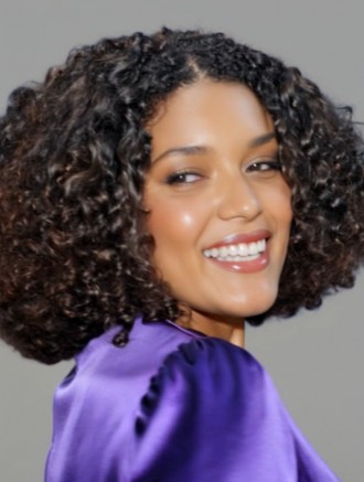 Wholesale Chin Length Black Kinky Curly Capless Wig – 10 Inch Heat Friendly Synthetic Hair