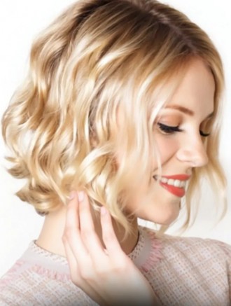 Wholesale Blonde Curly Lace Front Bob Wigs – Chin Length Synthetic Hair for Women