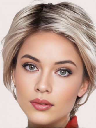 Wholesale 6 Inch Short Grey Monofilament Wavy Synthetic Wig – Lace Front Remy Look