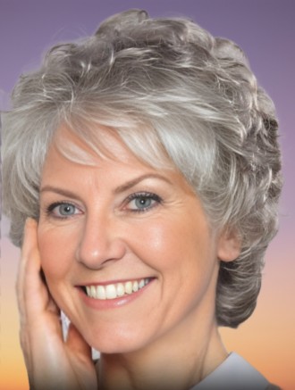 Wholesale Grey Short Curly Lace Front Synthetic Wigs – 8 Inch Lightweight Style for Women