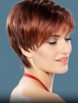 Wholesale Auburn Short Boycut Synthetic Wig – 4 Inch Capless Lightweight Style