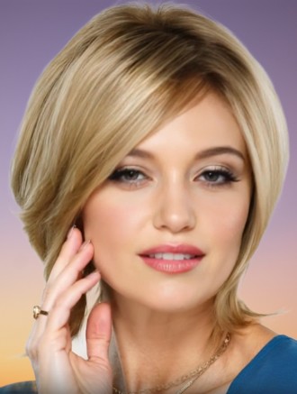 Wholesale Blonde Straight Bob Wig – 10 Inch Chin Length Synthetic Capless for Women