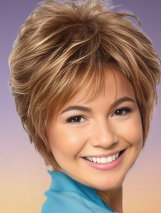 Wholesale 8 Inch Short Curly Synthetic Wig – Capless Layered Cut for Women