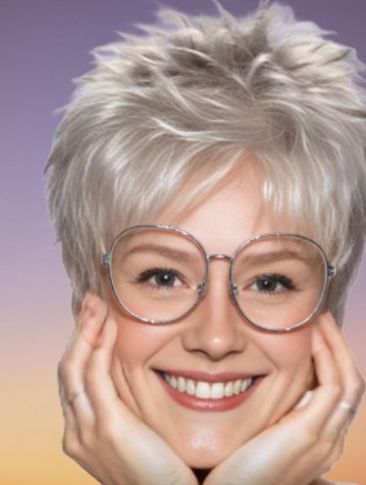Wholesale Grey Hair Lace Front Wigs – Wavy Cropped Mono Top Capless Design