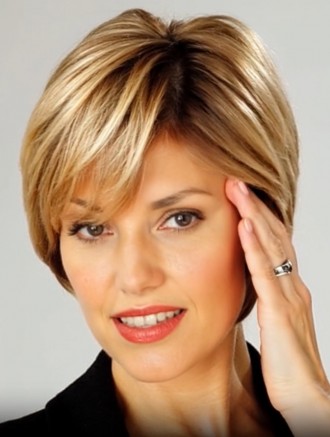 Wholesale 8 Inch Short Straight Blonde Bob Wig – Heat Friendly Synthetic Mono Part Capless