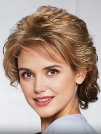 Wholesale Blonde Curly Synthetic Wigs – Short Capless 8 Inch Classic Big Hair
