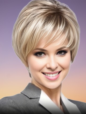 Wholesale 8 Inch Short Straight Layered Wig – Capless Lightweight Real Hair Wig for Wholesale