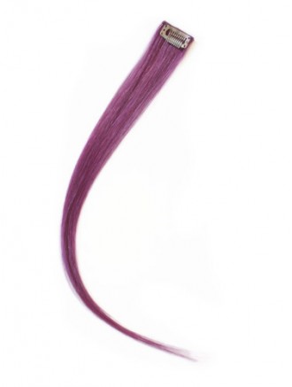 Wholesale Purple Straight Remy Clip-In Hair Highlight Piece 18 Inch – Single Clip