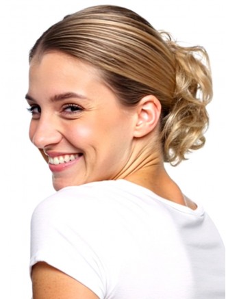 Wholesale Blonde Synthetic Hair Scrunchie – Curly Hair Wrap