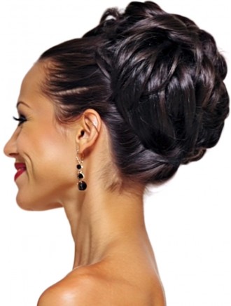 Wholesale Black Wavy Clip-In Hair Wrap – 5 Inch Synthetic Hairpiece
