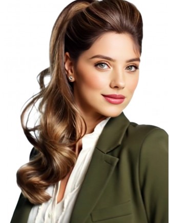 Wholesale Wavy Brown Synthetic Ponytail Hairpiece – 18 Inch