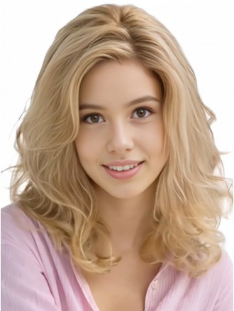 14" Blonde Beach Wave Remy Human Hair Lace Front Wig | Wholesale Wigs