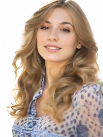 16 Inch Long Blonde Remy Human Hair Wigs Without Bangs | Capless Lace Front Wholesale Wigs
