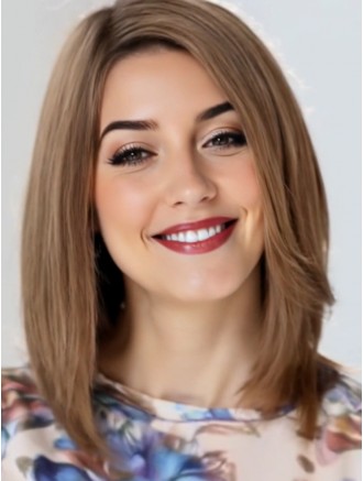 Wholesale 12″ Brown Remy Human Hair Bob Wig – Hand-Tied Lace Front