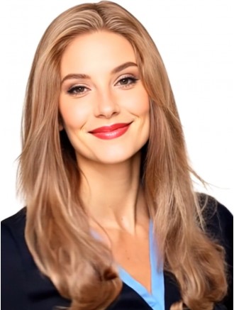 Wholesale Real Human Hair Wig – 18 Inch Auburn Long Straight Lace Front Mono Top