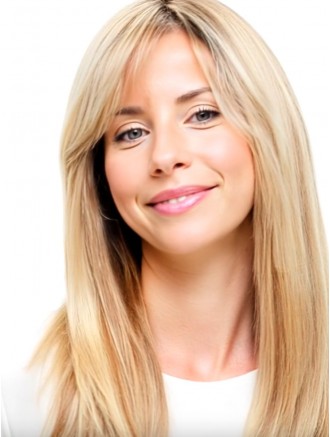 Affordable 18-Inch Straight Wig with Bangs – 100% Hand-Tied Remy Human Hair, Mono Top