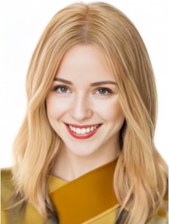 Wholesale 14″ Layered Straight Remy Human Hair Wig – Lace Front & Monofilament Top