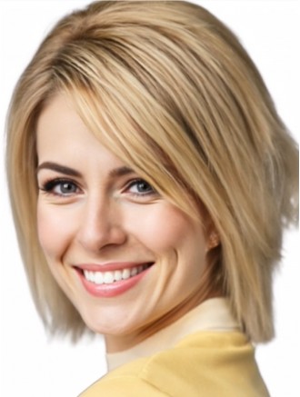 Wholesale 9 Inch Straight Blonde Bangs Real Human Hair Wig – Affordable Hand-Tied Wigs