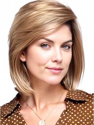 Wholesale 100% Remy Human Hair Chin Length Bob Wig – Capless Blonde Color