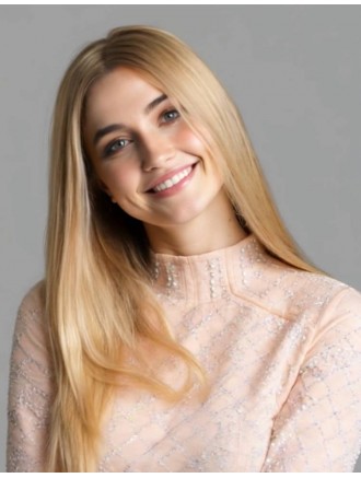 Wholesale Long Straight Blonde Monotop Human Hair Wig – 100% Remy Hand-Tied Lace Front Wig for Wholesale