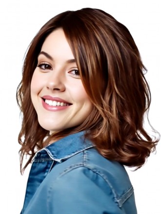 12" Curly Auburn Bob Wig | Remy Human Hair Lace Front Wholesale Wig, Hand-Tied