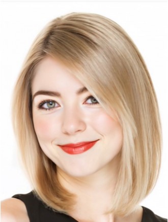 Wholesale Blonde Bob Cut Wig for Women – 12 Inch Shoulder-Length 100% Hand-Tied Remy Human Hair Wig