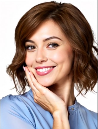 10 Inch Wavy Bob Human Hair Wigs Wholesale – 100% Hand Tied Mono Top Lace Front Wigs
