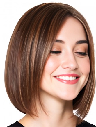 Wholesale Bob Human Hair Wig 10 inch – Natural Brown Lace Front Wig