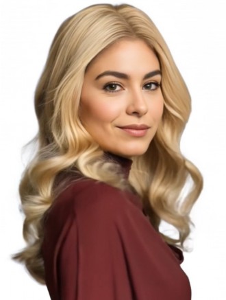 14 Inch Shoulder Length Wavy Remy Human Hair Wig – 100% Hand-Tied Lace Front Real Hair Wig for Wholesale