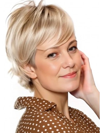 Wholesale Lace Front Short Straight Real Hair Wig 8 Inch | Remy Human Hair Wigs