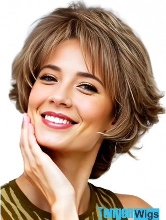 Wholesale Curly Remy Human Hair Wig – 100% Hand Tied Chin Length Layered Cut for Natural Look