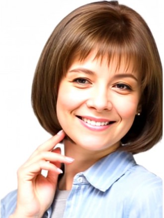 Affordable Chin-Length Real Hair Bob Wig – Auburn Remy Human Hair, Monofilament Cap