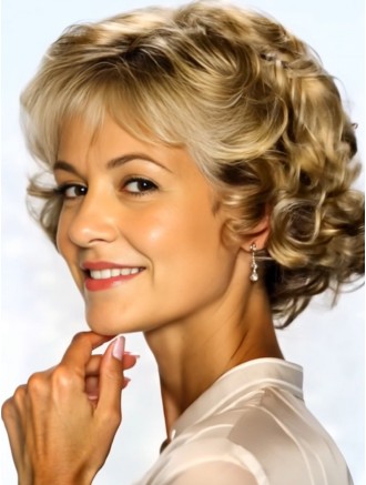 Wholesale Real Human Hair Wigs – Lace Front Curly Style Layered Cut