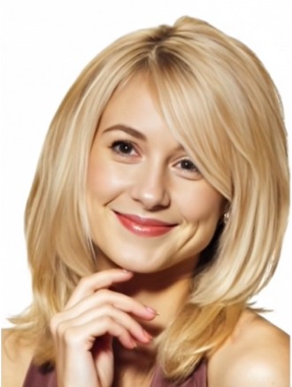 14 Inch Blonde Remy Human Hair Wigs | Mono Top Lace Front Wholesale Wigs