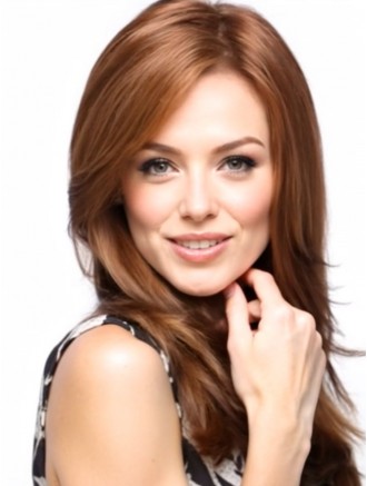 Remy Human Hair 18 Inch Long Straight Layered Wig – Monofilament Top Wholesale