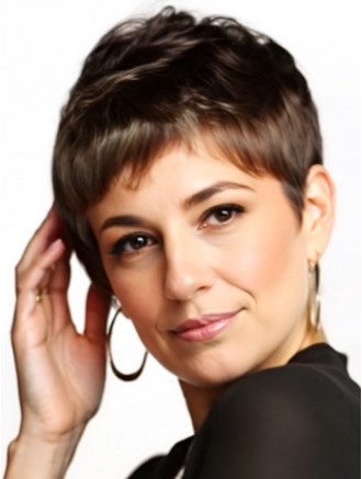 Short Wavy Boycut Remy Human Hair Wig – 4 Inch Full Lace Wholesale