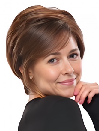 Short Straight Boycut Remy Human Hair Wigs – Auburn Petite Cap Wholesale Wigs