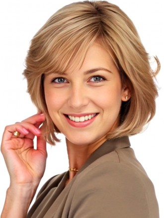 Wholesale Remy Human Hair Wigs – Mono Top Straight Layered Chin Length Style