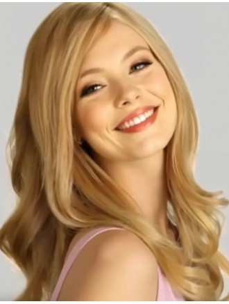 Wholesale Wavy Layered Remy Human Hair Wig – 16" Hand-Tied Monofilament Top