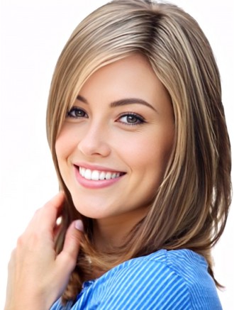 14 Inch Straight Blonde Wig with Bangs Lace Front Mono Top Remy Human Hair Wholesale