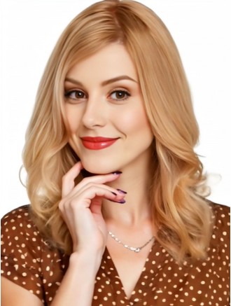 14 Inch Wavy Remy Human Hair Wigs – Shoulder Length Blonde Lace Front Wholesale