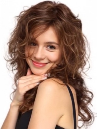 Long Curly Layered Human Hair Wig – Remy Hand-Tied Monofilament Lace Front for Wholesale