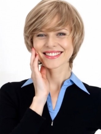 Wholesale 8 Inch Straight Layered Human Hair Wig – Chin Length Mono Top for Natural Look